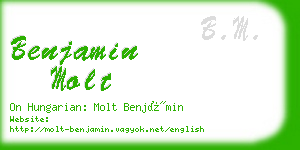 benjamin molt business card